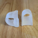 Orthopedic silicone gel hammertoe corrector toe straightener - in use
