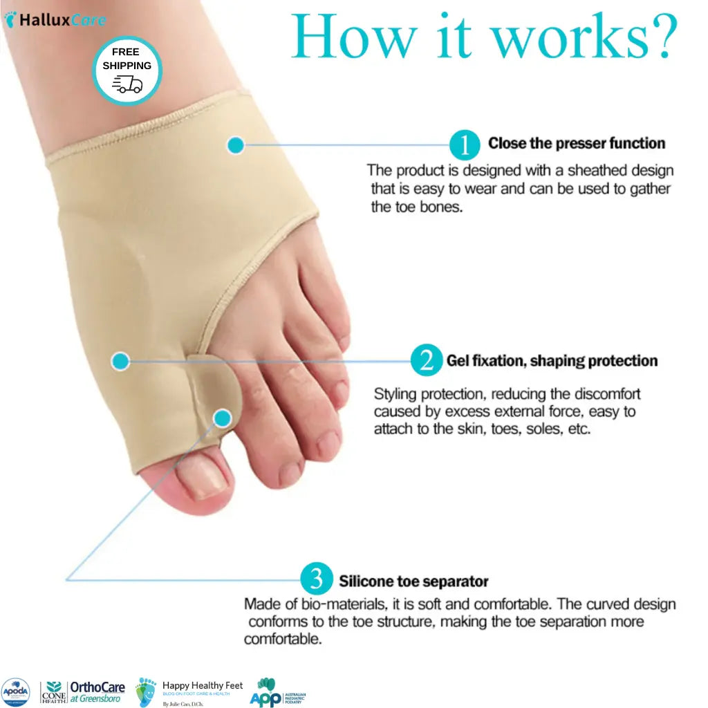 Orthopedic Bunion Pain Relief & Correction Sleeve | HalluxCare™