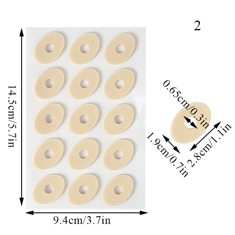 Callus Cushions - 15PCS Orthopedic  - Waterproof Self-Adhesive Foot Pads for Corn Removal & Bunion Protection