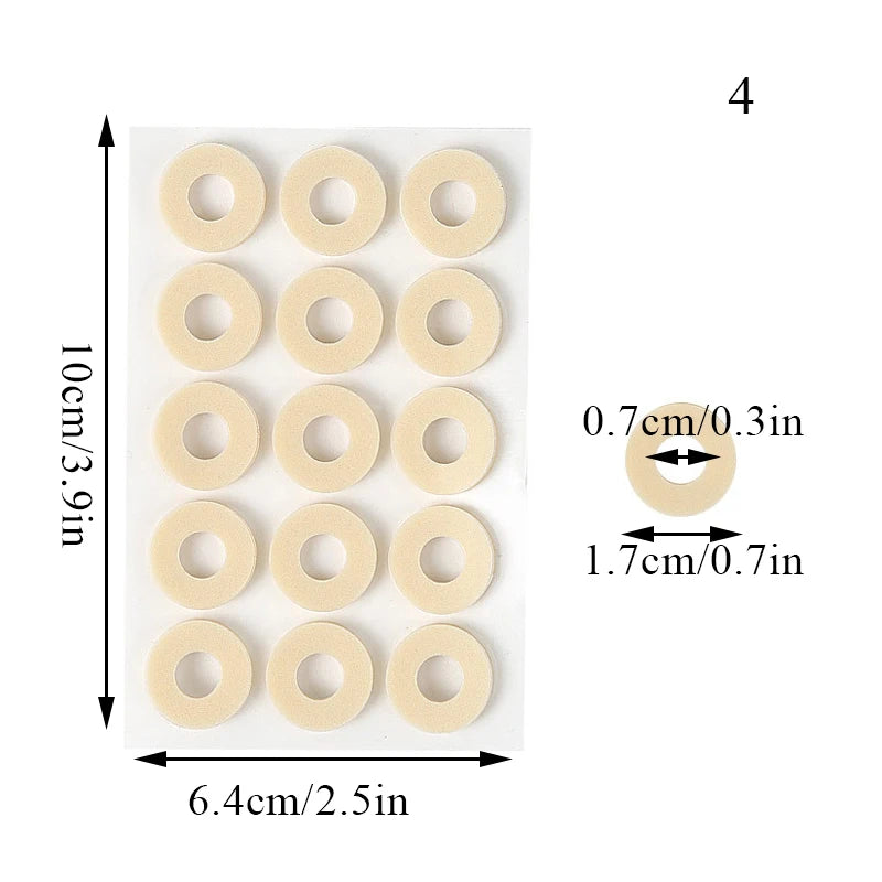 Callus Cushions - 15PCS Orthopedic  - Waterproof Self-Adhesive Foot Pads for Corn Removal & Bunion Protection