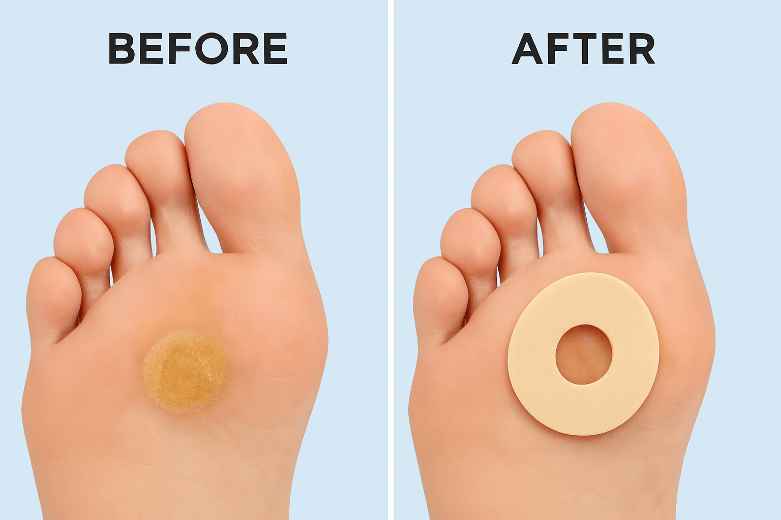 Callus Cushions - 15PCS Orthopedic  - Waterproof Self-Adhesive Foot Pads for Corn Removal & Bunion Protection